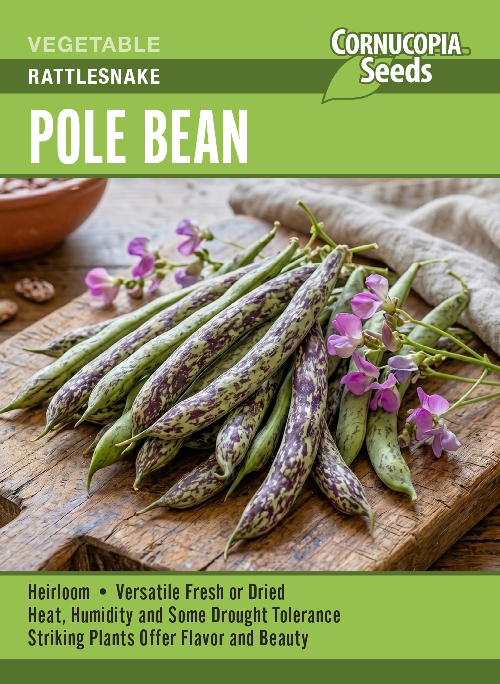 Pole Bean - Rattlesnake