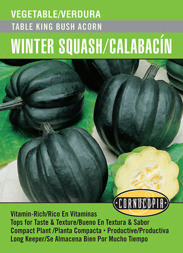 'Table King Bush Acorn' Winter Squash/Calabacín - Spanish/English