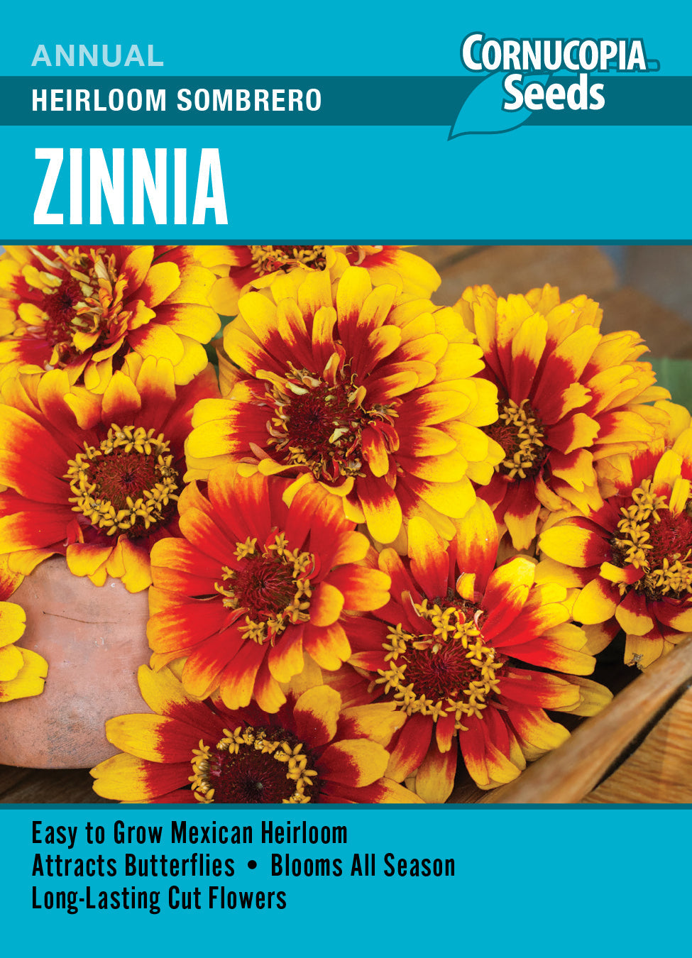 ‘Heirloom Sombrero’ Zinnia