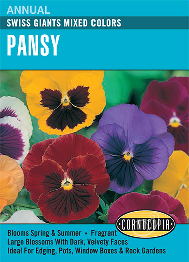 Pansy Swiss Giants Mixed Colors Seeds