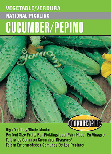 'National Pickling' Cucumber/Pepino - Spanish/English